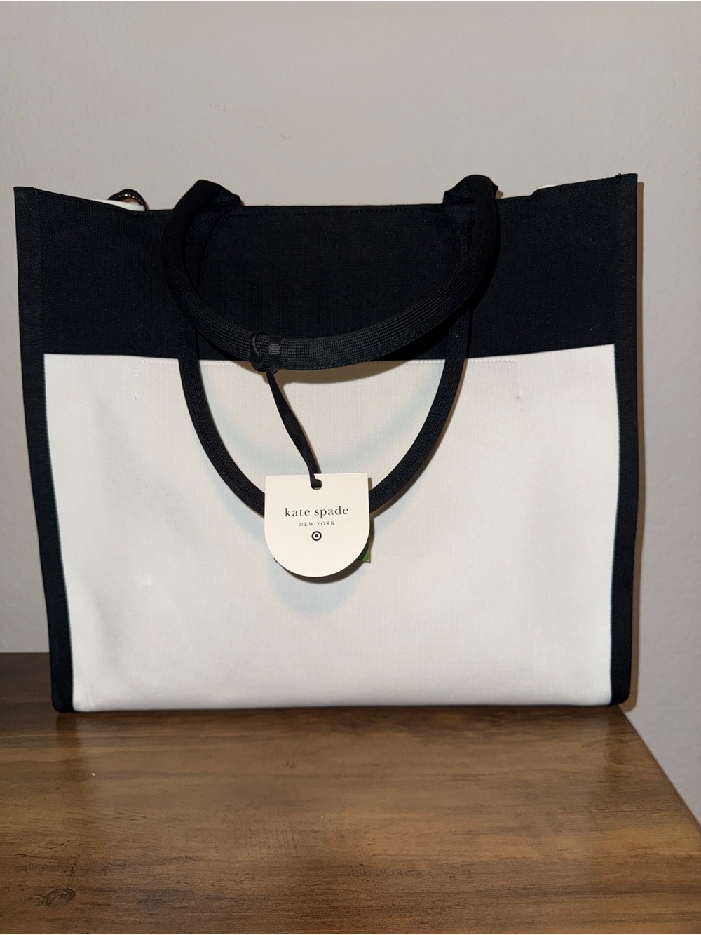 kate spade Black & White Canvas Tote with Bold Text - Picture 3 of 9